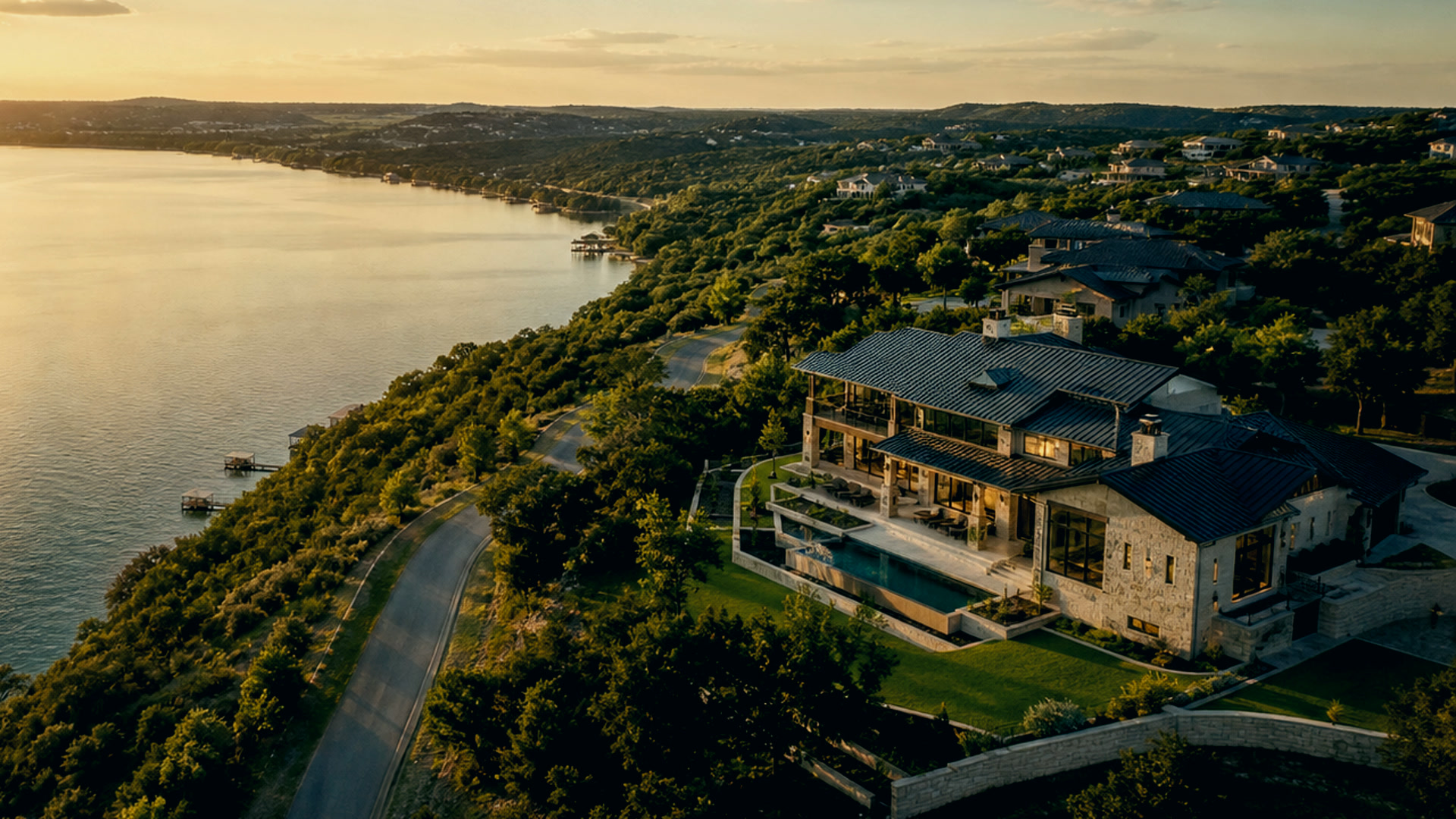 Aerial media visual direction for property and site coverage