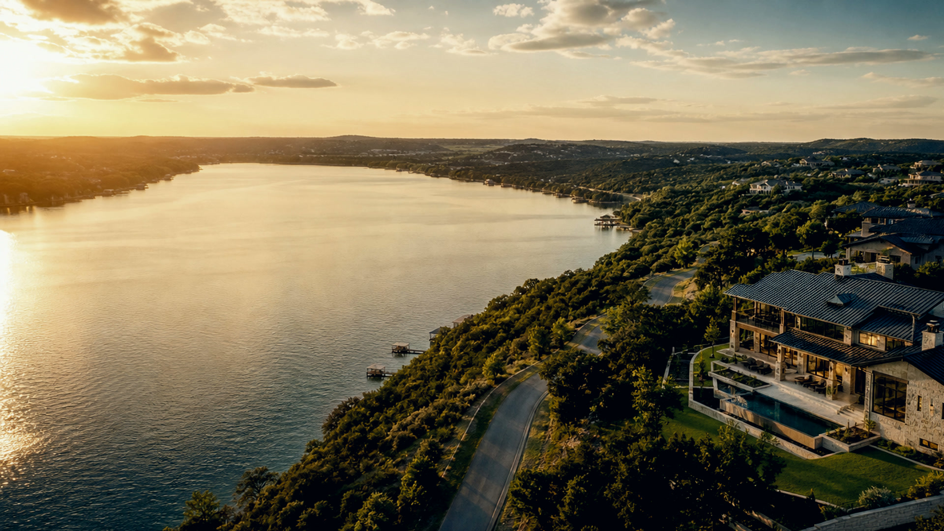 Cinematic aerial visual direction for polished media delivery